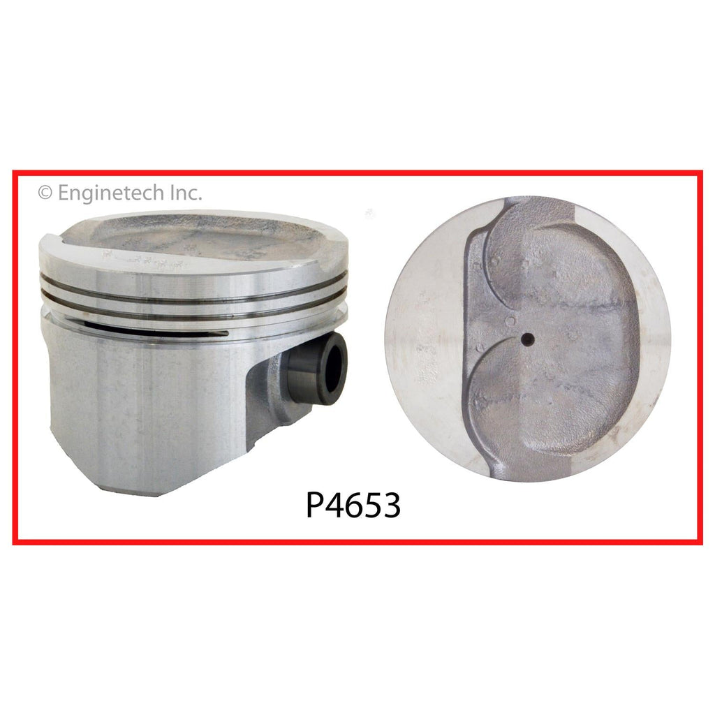 Enginetech P4653(1)STD Engine Single Piston Without Rings for Toyota 4Runner and Pickup