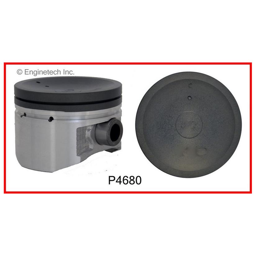 Enginetech P4680(4)STD Engine Piston Set Without Rings for Nissan 200SX & Sentra