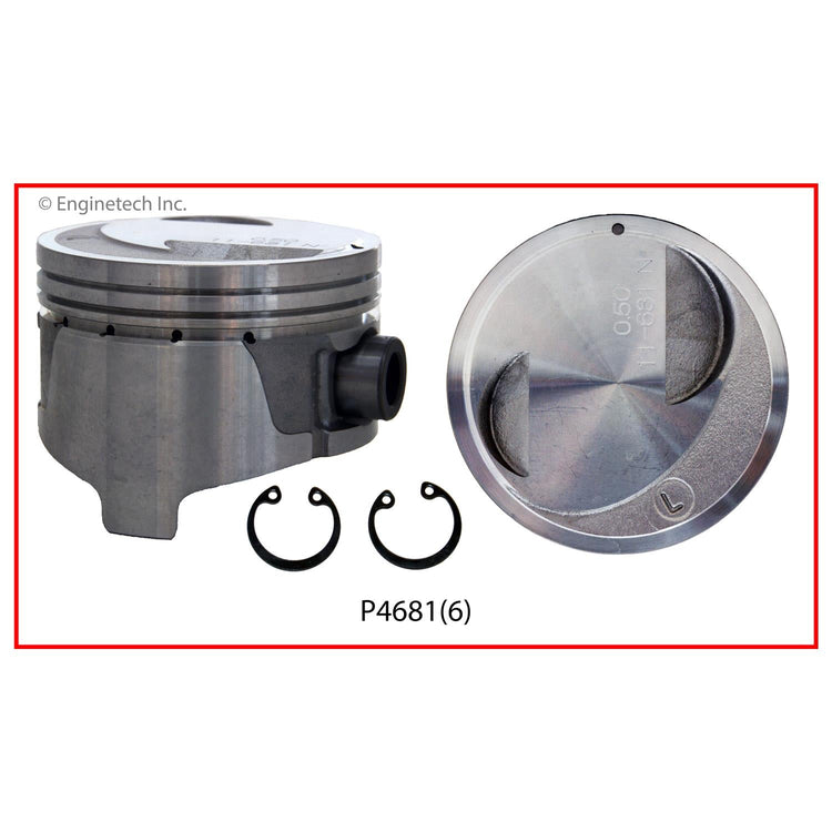 Enginetech P4681(6)STD Engine Piston Set Without Rings for Mercury Villager and Nissan Quest