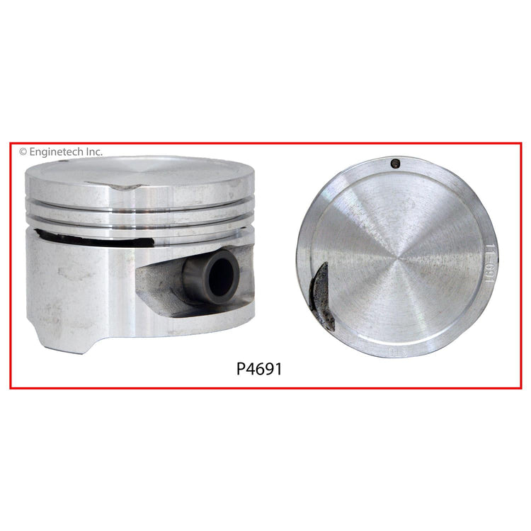 Enginetech P4691(4)STD Engine Piston Set Without Rings for Hyundai Scoupe & Accent (1994-1999)