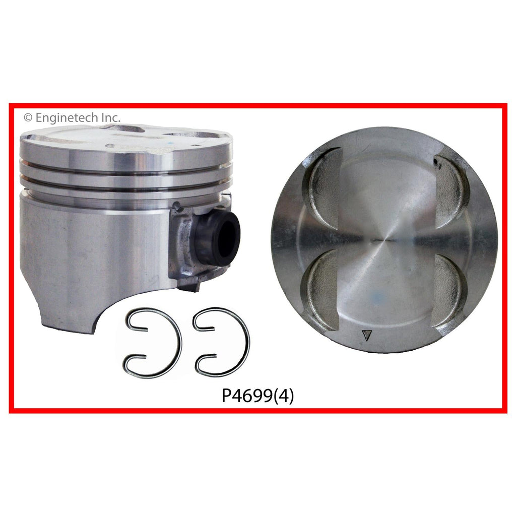 Enginetech P4699(4).50 Engine Piston Set Without Rings for Kia Sportage (1995-2002)