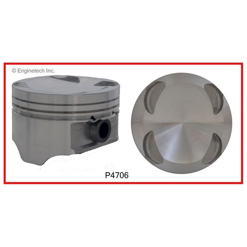 Enginetech P4706(4).75 Engine Piston Set Without Rings for Mazda 626 (1993-2002)