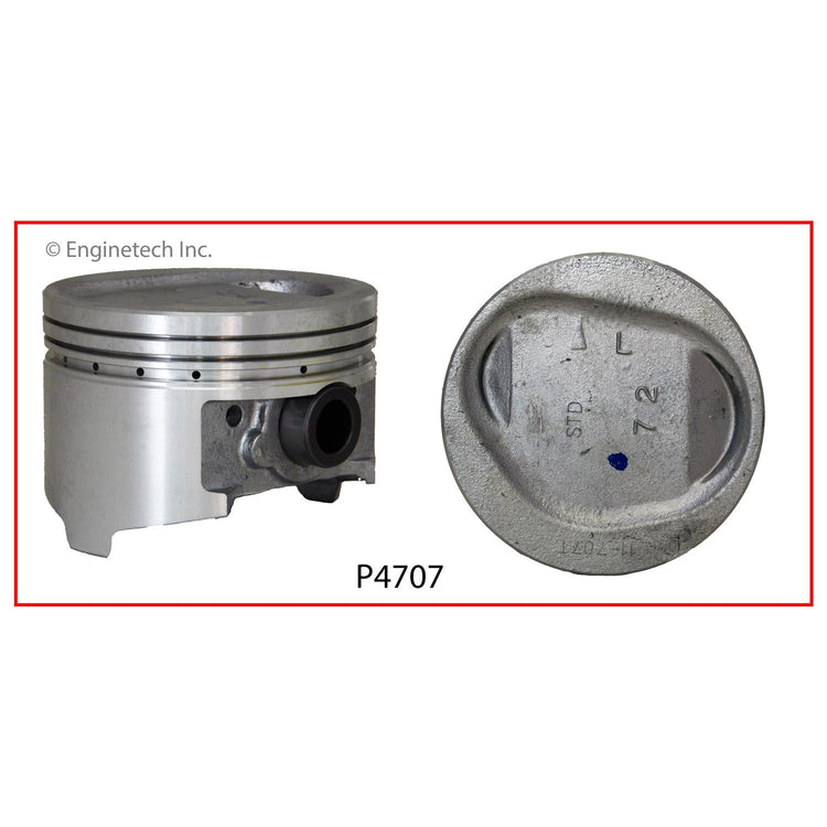 Enginetech P4707(6).50 Engine Piston Set Without Rings for Chrysler and Dodge Vehicles