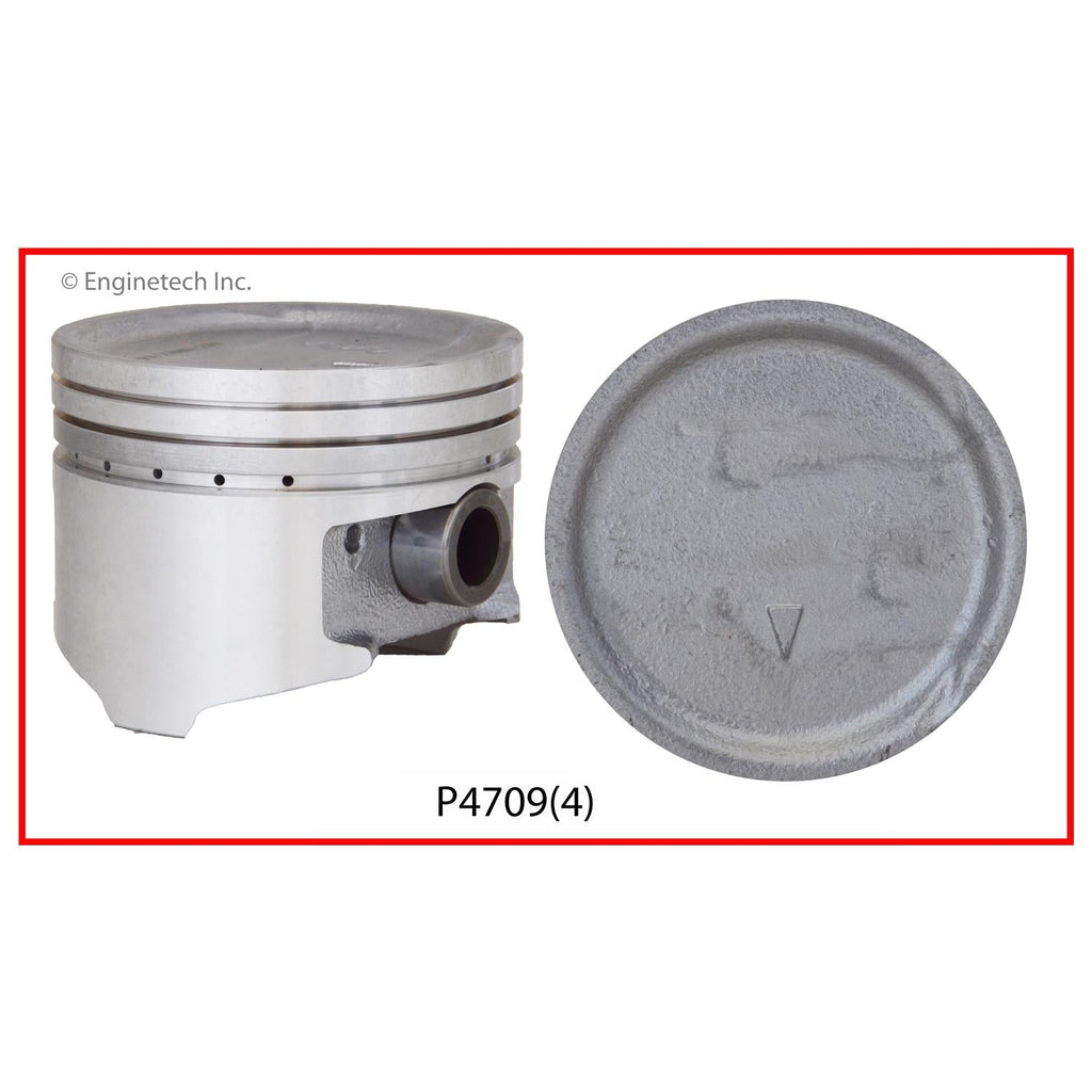 Enginetech P4709(4).50 Engine Piston Set Without Rings for Eagle Summit, Plymouth Colt, Mitsubishi Expo