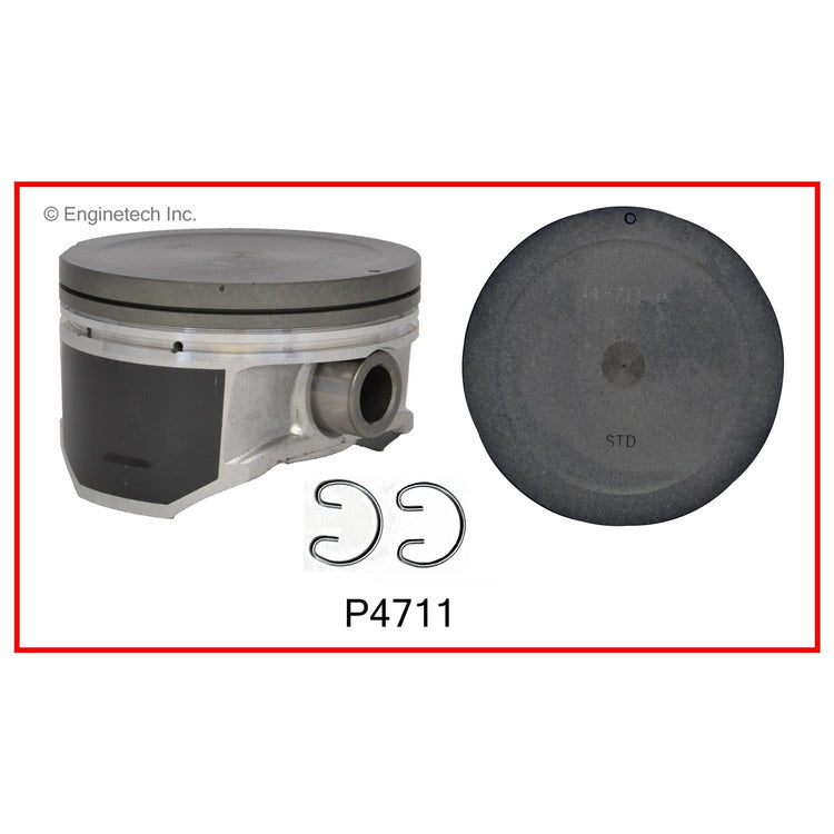 Enginetech P4711(6)STD Engine Piston Set Without Rings for Infiniti and Nissan Maxima