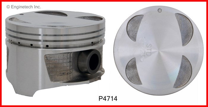 Enginetech P4714(4)STD Engine Piston Set Without Rings for Toyota Corolla (1993-1997)