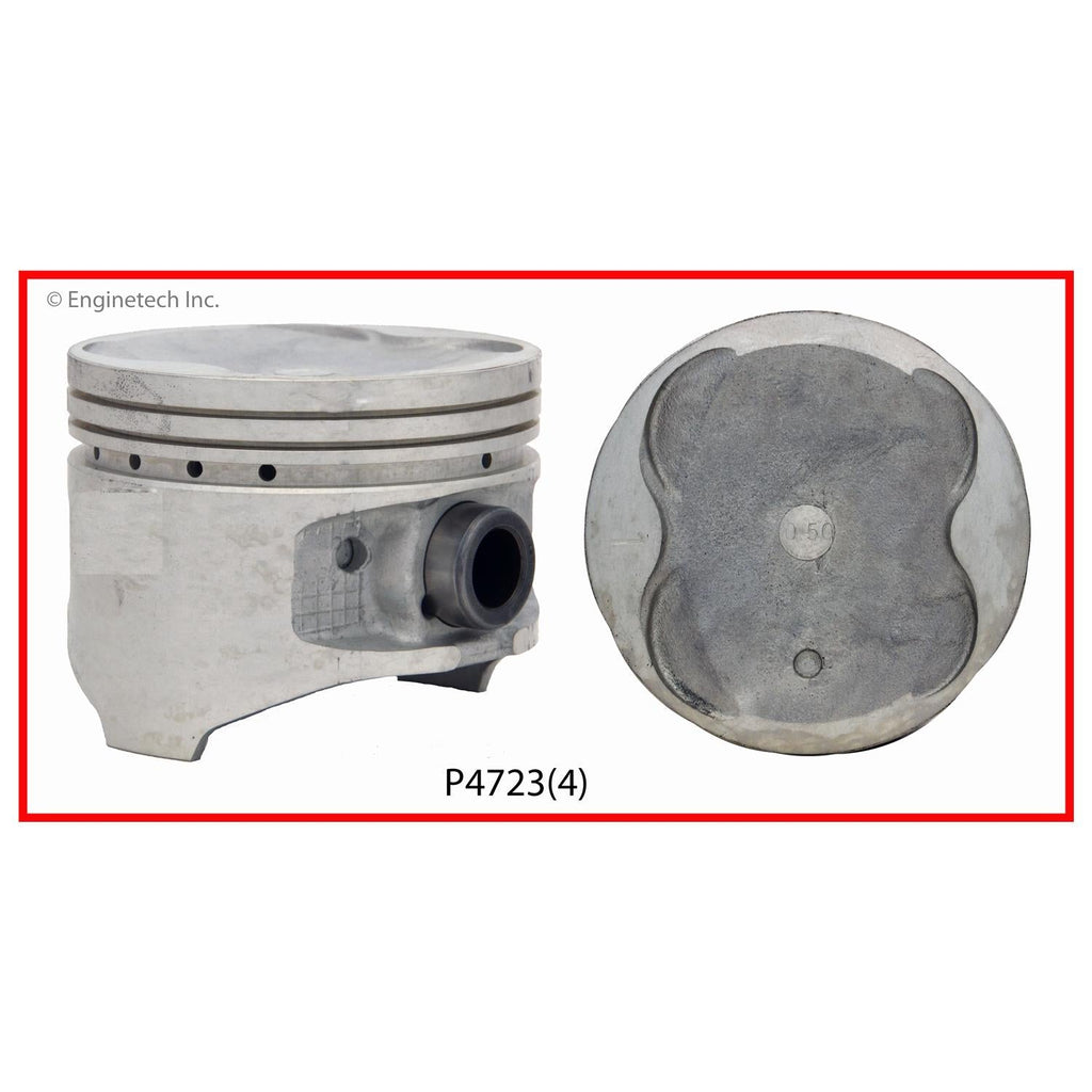 Enginetech P4723(4).50 Engine Piston Set Without Rings for Toyota RAV4 (1996-1997)