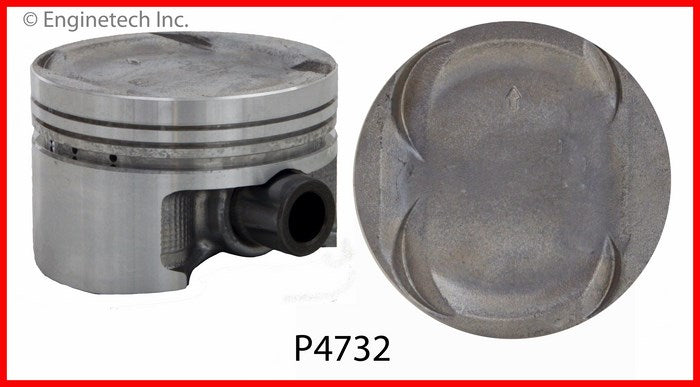 Enginetech P4732(4).50 Engine Piston Set Without Rings for Honda Civic del Sol (1996-1997)