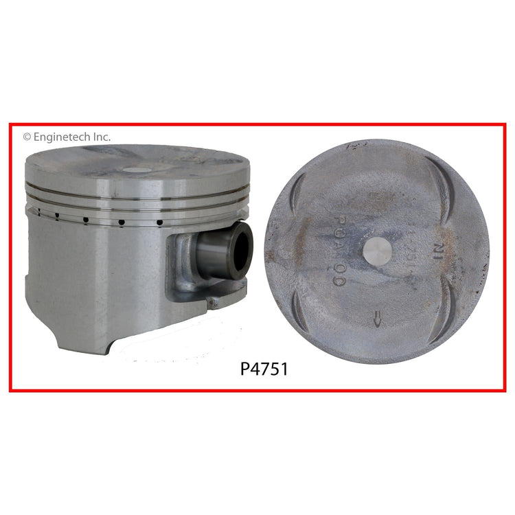 Enginetech P4751(1)STD Single Piston Without Rings for Honda and Isuzu Engines