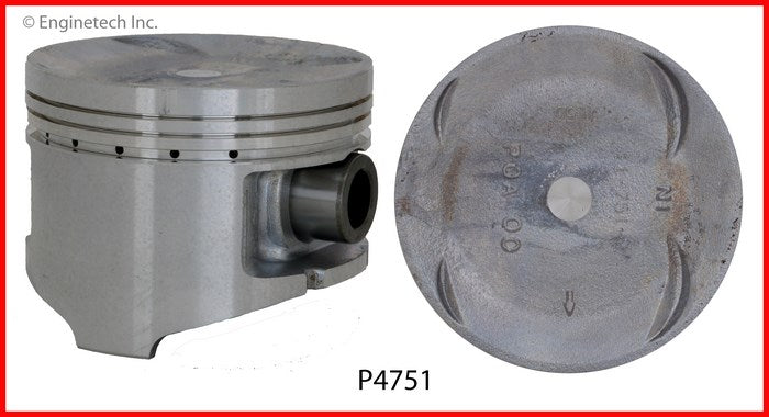Enginetech P4751(4).50 Engine Piston Set Without Rings for Honda, Acura, Isuzu