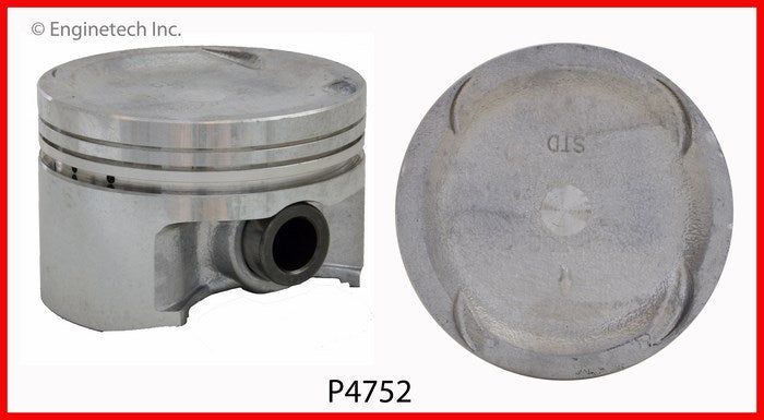 Enginetech P4752(4).50 Engine Piston Set Without Rings for Honda Civic and Civic del Sol