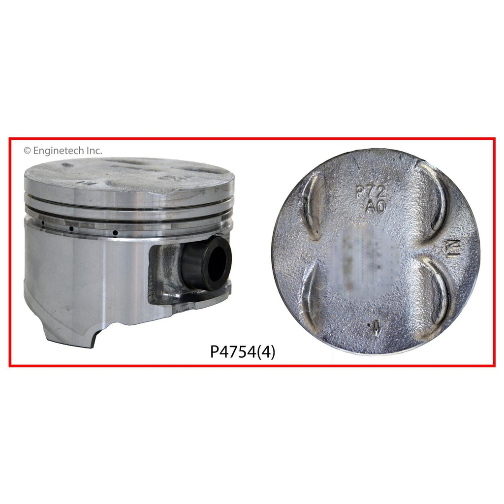 Enginetech P4754(4)STD Engine Piston Set Without Rings for Acura Integra (1994-2001)