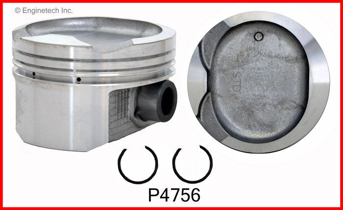 Enginetech P4756(4).75 Engine Piston Set Without Rings for Chevrolet Prizm and Toyota Corolla