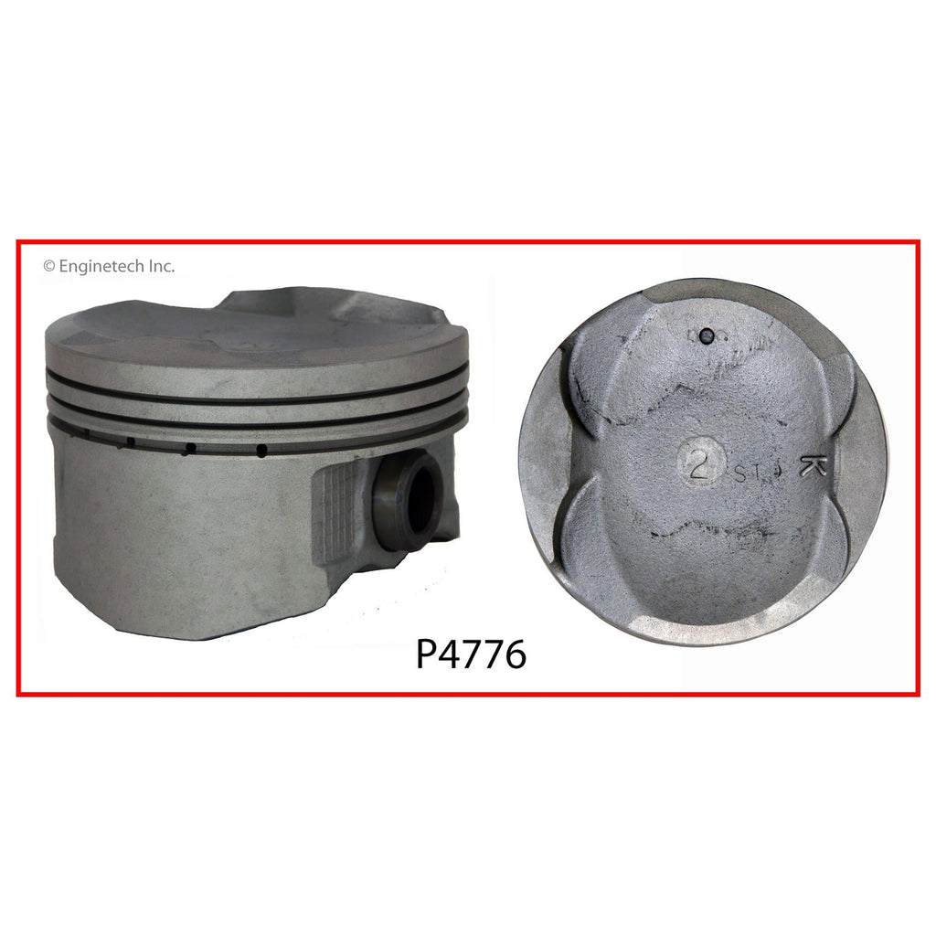 Enginetech P4776(4)STD Engine Piston Set Without Rings for Toyota Yaris and Scion Models