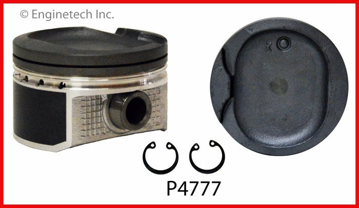 Enginetech P4777(4)STD Engine Piston Set Without Rings for 2004-2005 Toyota and Pontiac Models