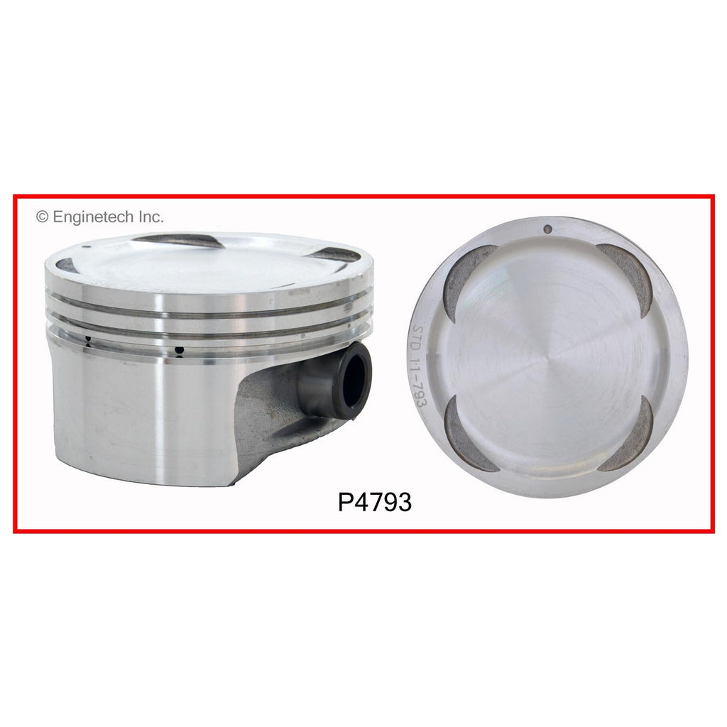 Enginetech P4793(1)STD Engine Single Piston Without Rings for Isuzu Vehicles