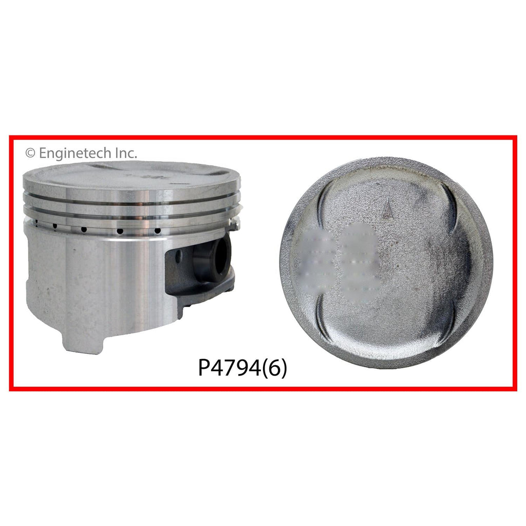 Enginetech P4794(6)STD Engine Piston Set Without Rings for Mitsubishi Montero and Montero Sport