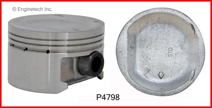 Enginetech P4798(4)STD Engine Piston Set Without Rings for Honda Civic 2001-2005