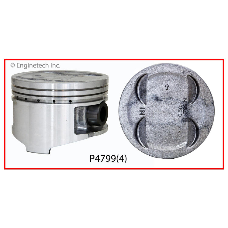 Enginetech P4799(4).50 Engine Piston Set Without Rings for Honda CR-V (1999-2001)
