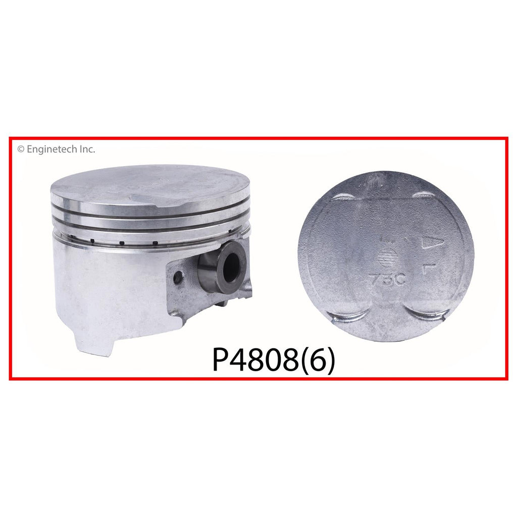 Enginetech P4808(6).75 Engine Piston Set Without Rings for Chrysler and Dodge Vehicles
