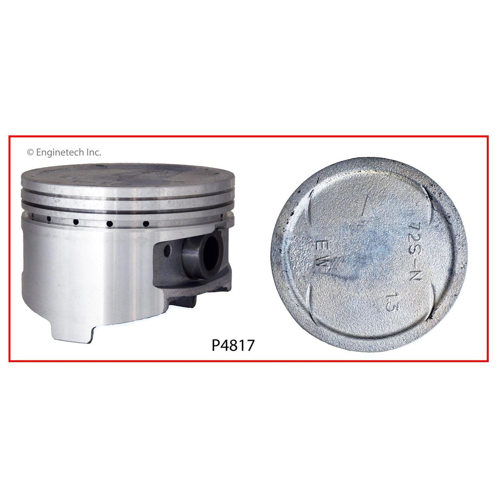 Enginetech P4817(6)STD Engine Piston Set Without Rings for Chrysler, Dodge, Mitsubishi