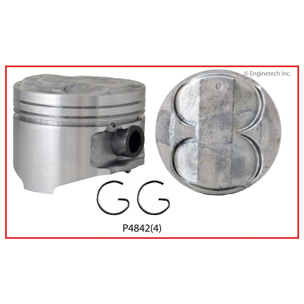 Enginetech P4842(4)STD Engine Piston Set Without Rings for Mazda Miata