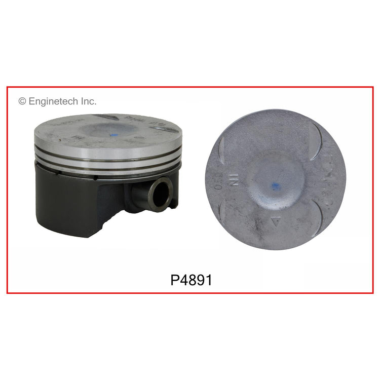 Enginetech P4891(4).50 Engine Piston Set Without Rings for Honda Civic (2006-2011)