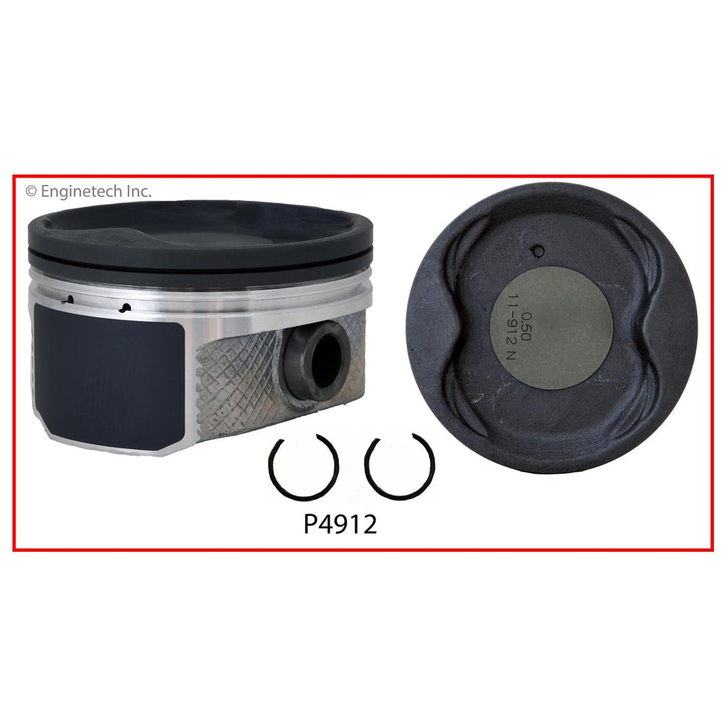 Enginetech P4912(8).50 Engine Piston Set Without Rings for Toyota and Lexus Models