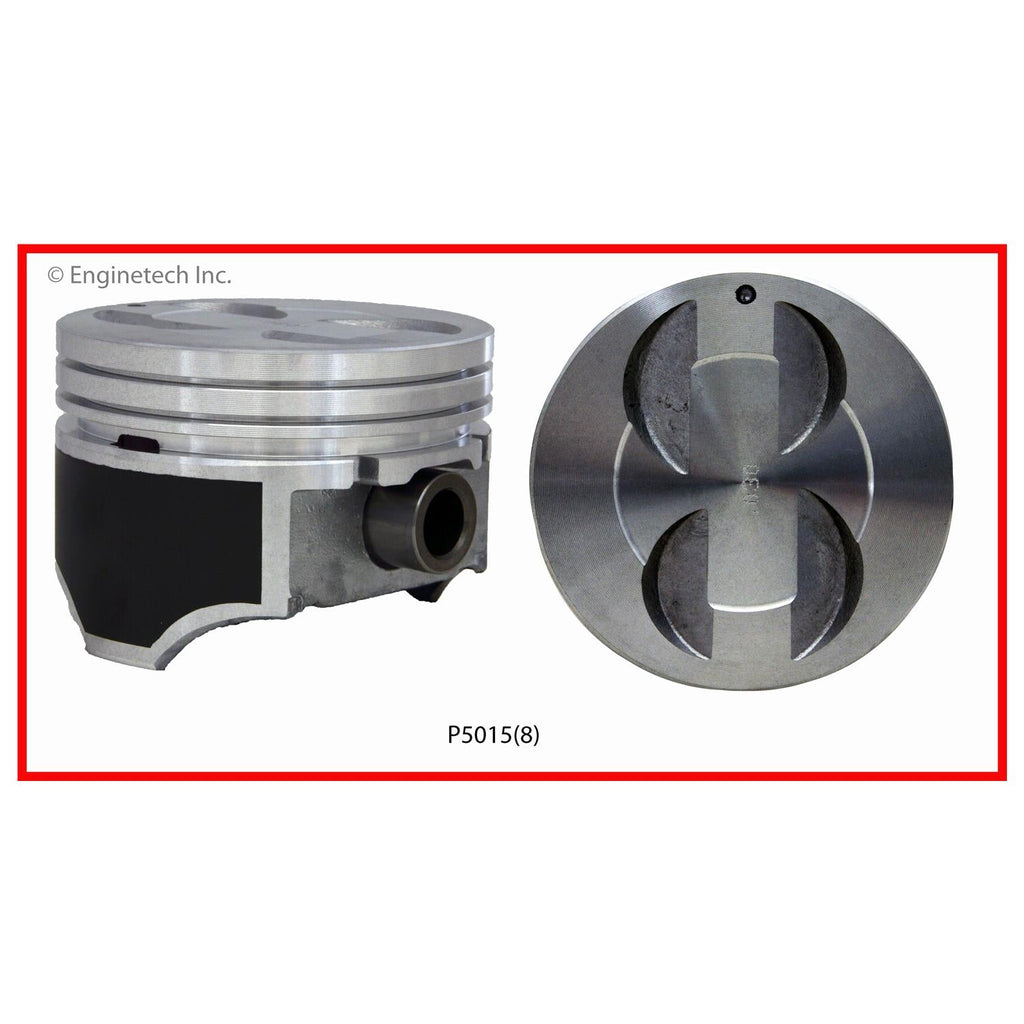 Enginetech P5015(8)030 Engine Piston Set Without Rings for Ford LTD Crown Victoria and Bronco (1987-1991)