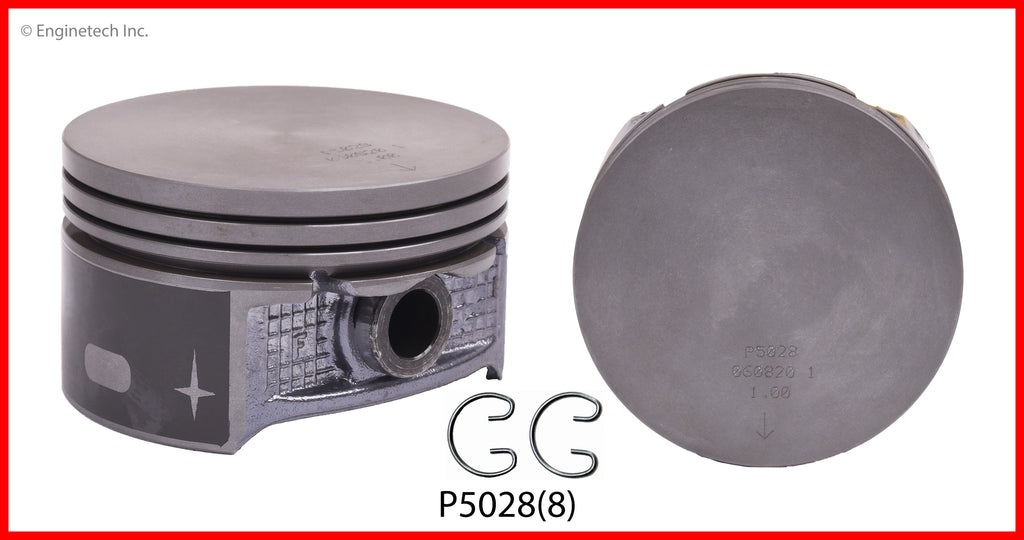 Enginetech P5028(8)STD Engine Piston Set Without Rings for Ford Expedition and Lincoln Navigator