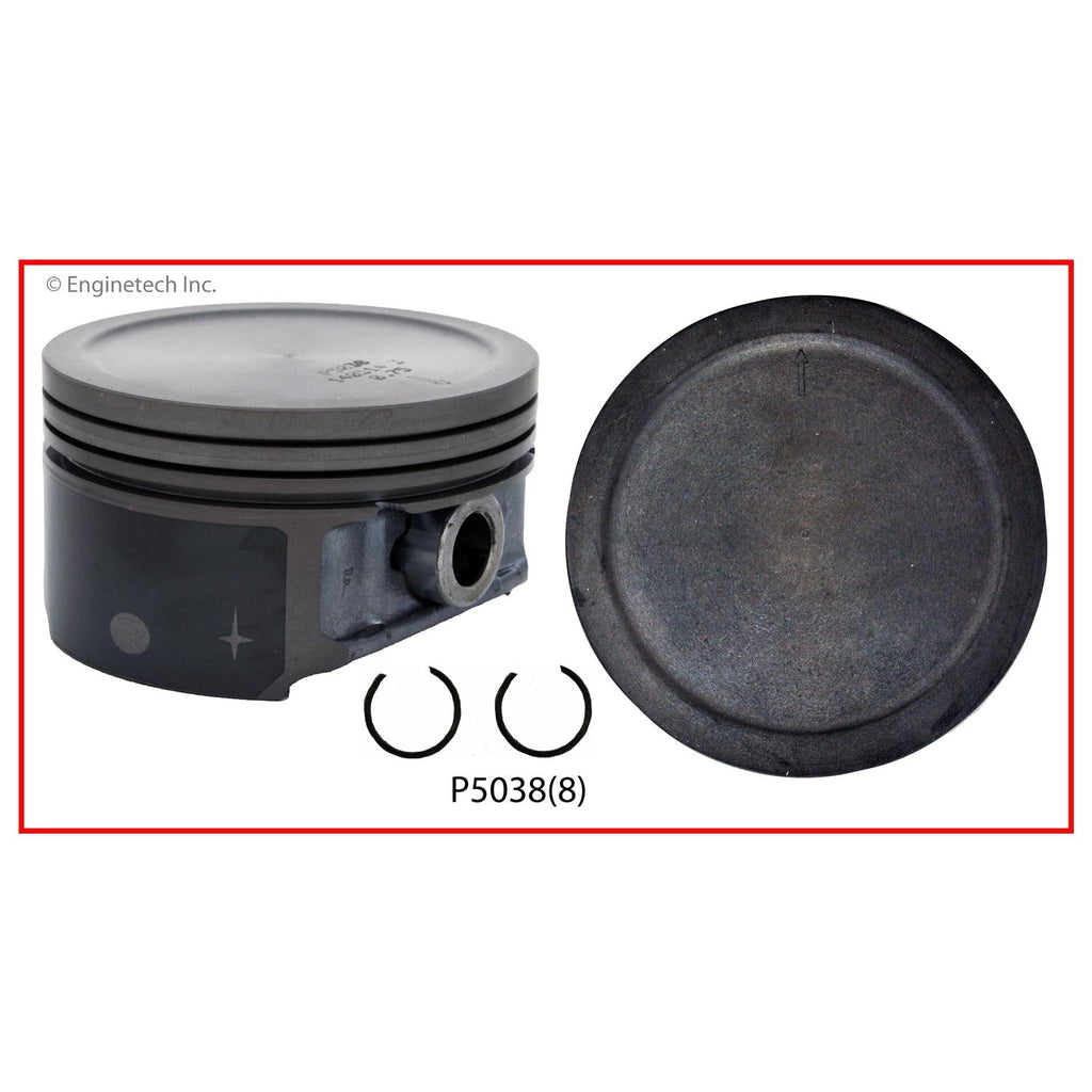 Enginetech P5038(1)STD Engine Single Piston Without Rings for Cadillac Escalade ESV and EXT