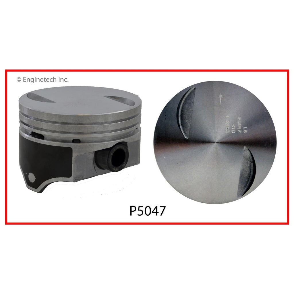 Enginetech P5047(1)060 Engine Single Piston Without Rings for Classic Chevrolet Models