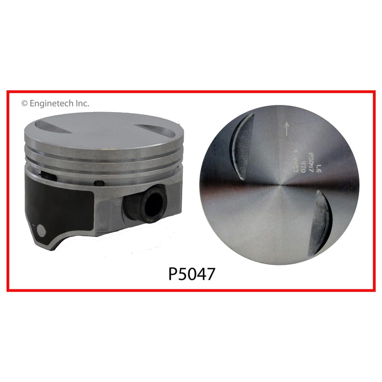 Enginetech P5047(1)STD Engine Single Piston Without Rings for Chevrolet Classic Models