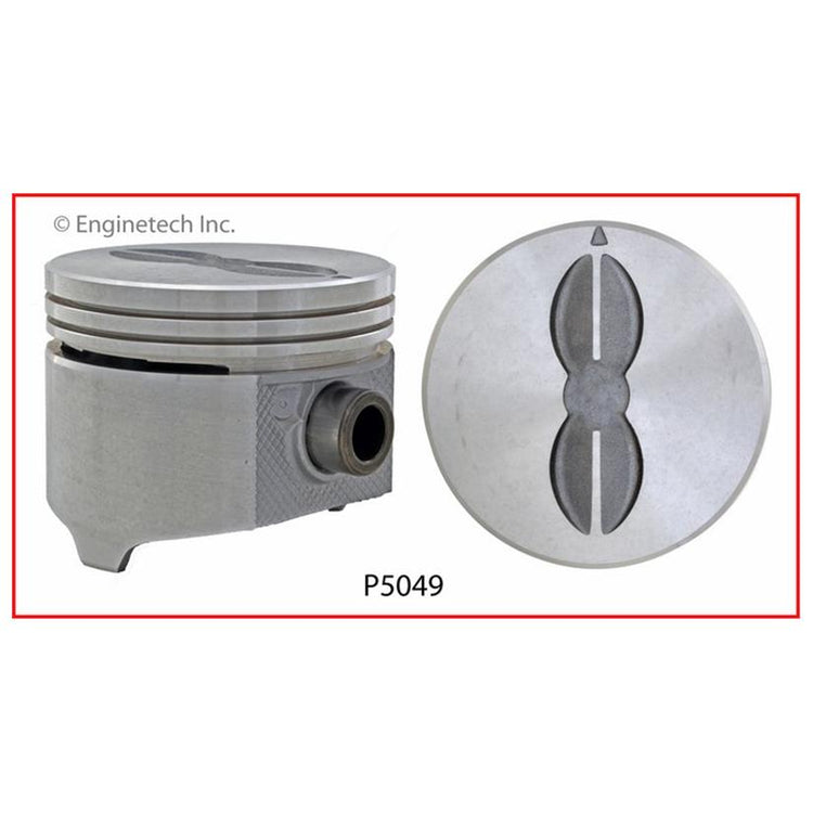 Enginetech P5049(8)040 Engine Piston Set Without Rings for Pontiac Vehicles