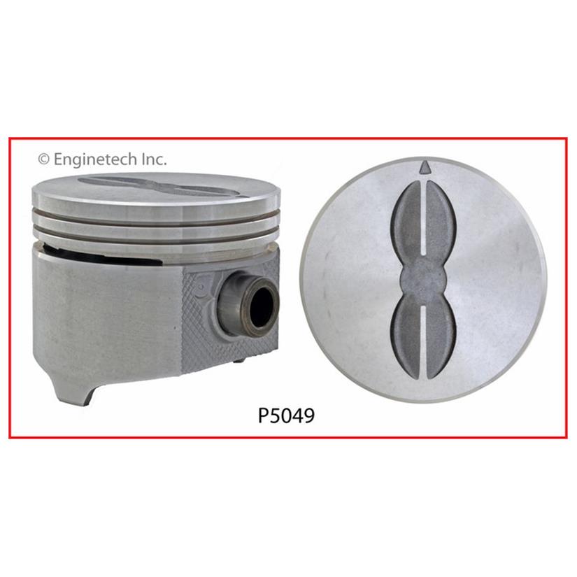 Enginetech P5049(8)030 Engine Piston Set Without Rings for Pontiac Models