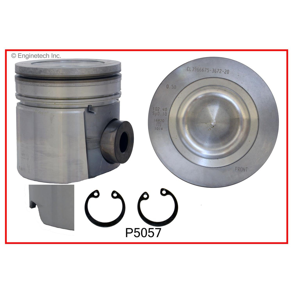 Enginetech P5057(6)STD Engine Piston Set Without Rings for Dodge Ram 2500/3500 (2003-2004)