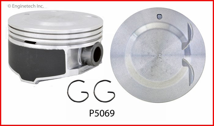 Enginetech P5069(6).50 Engine Piston Set Without Rings for 2006-2007 GMC Envoy, Chevrolet Trailblazer & More