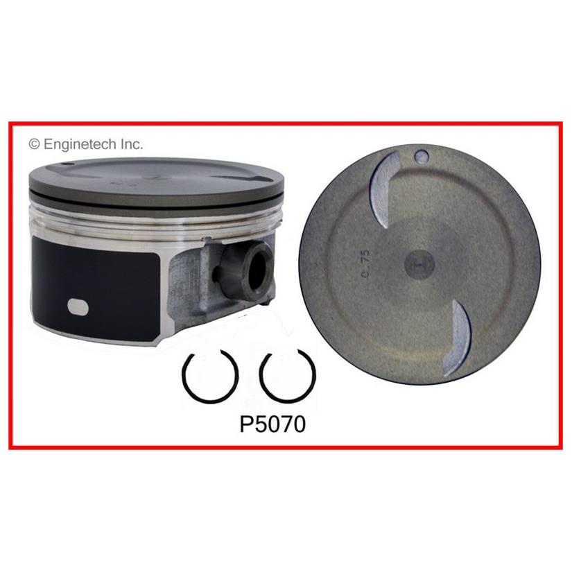 Enginetech P5070(8)020 Engine Piston Set Without Rings for 2012 Chevrolet and GMC Trucks