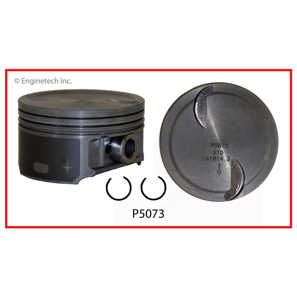 Enginetech P5073(1)STD Engine Single Piston Without Rings for Chevrolet and GMC 2012 Models