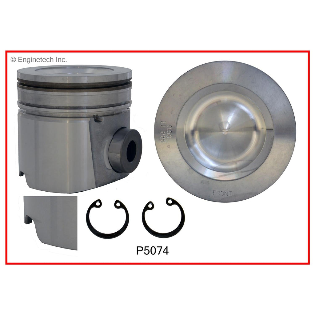 Enginetech P5074(6)STD Engine Piston Set Without Rings for Ram 2500 & 3500 (2012-2016)