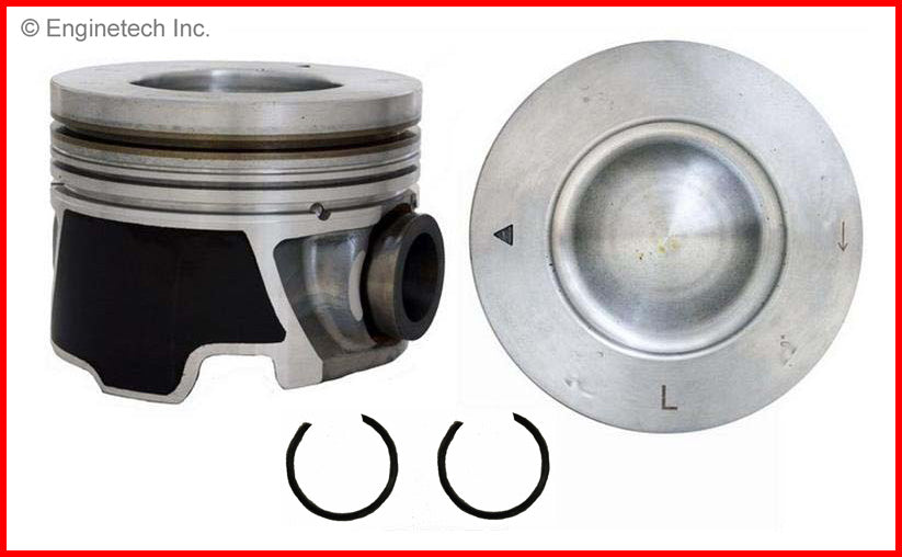 Enginetech P5075(8)100 Engine Piston Set Without Rings for Chevy Silverado, GMC Sierra, Hummer H1