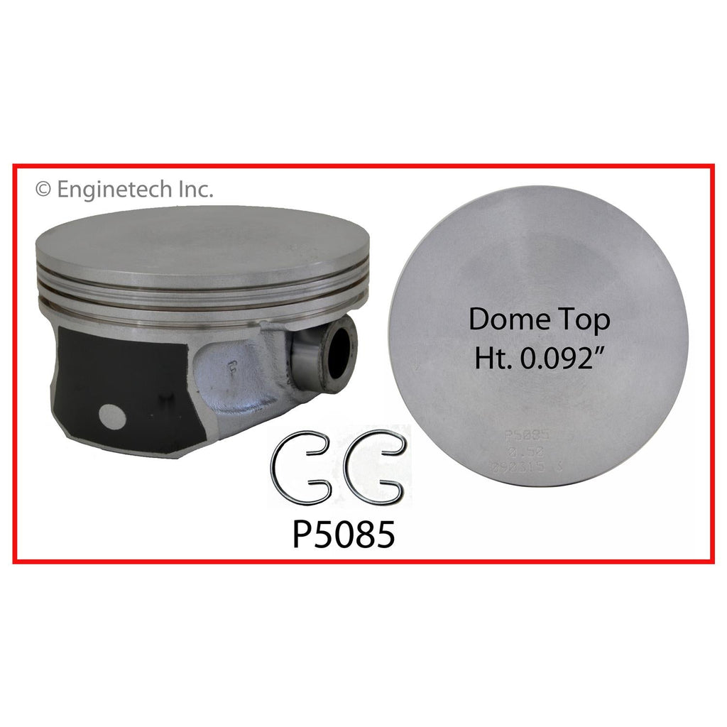 Enginetech P5085(8)STD Engine Piston Set Without Rings for Chrysler and Dodge Vehicles