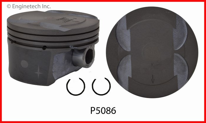 Enginetech P5086(6)STD Engine Piston Set Without Rings for Select Ford and Mazda Models