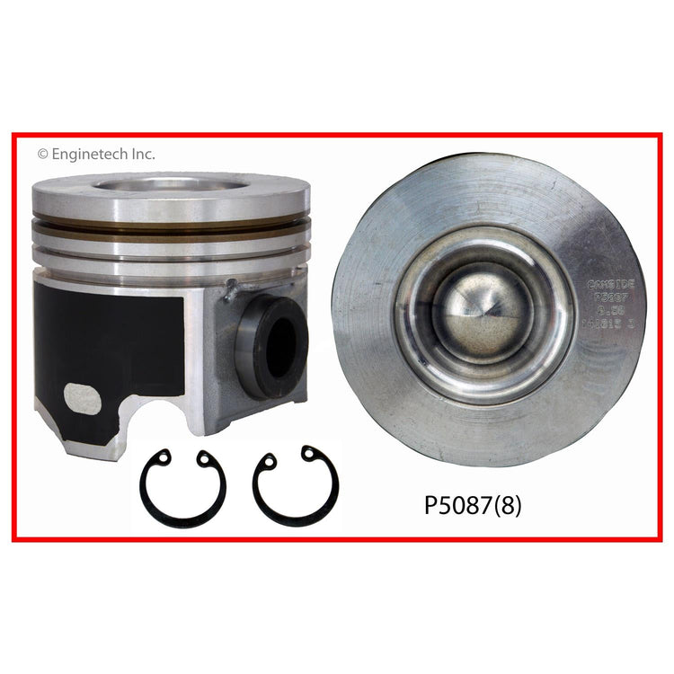 Enginetech P5087(8)STD Engine Piston Set Without Rings for Ford Excursion and Super Duty Models