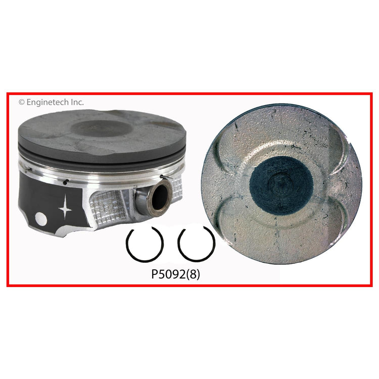 Enginetech P5092(8).50 Engine Piston Set Without Rings for Ford F-150 (2011-2016)