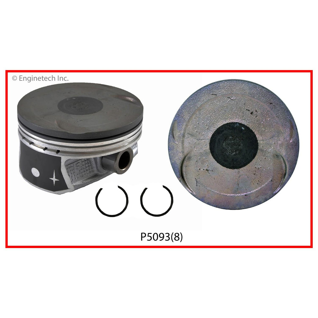 Enginetech P5093(8).50 Engine Piston Set Without Rings for Ford F-Series (2012-2015)