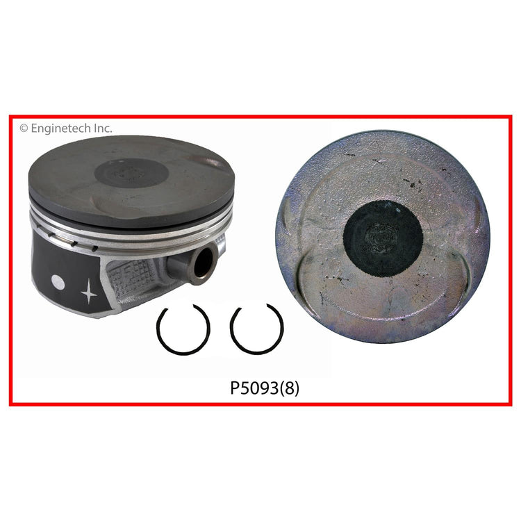 Enginetech P5093(8).50 Engine Piston Set Without Rings for Ford F-Series (2012-2015)