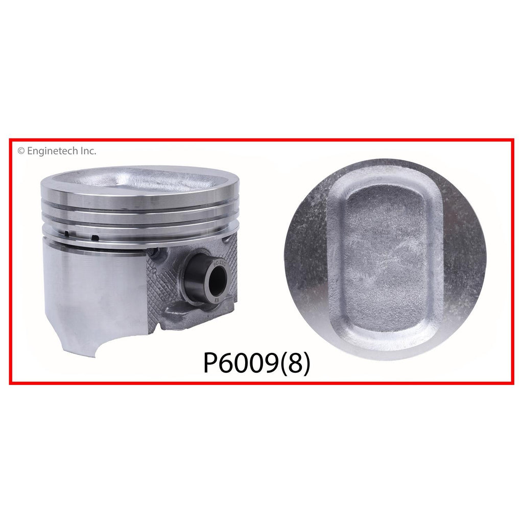 Enginetech P6009(8)030 Engine Piston Set Without Rings for Cadillac Chassis and Calais (1968-1974)