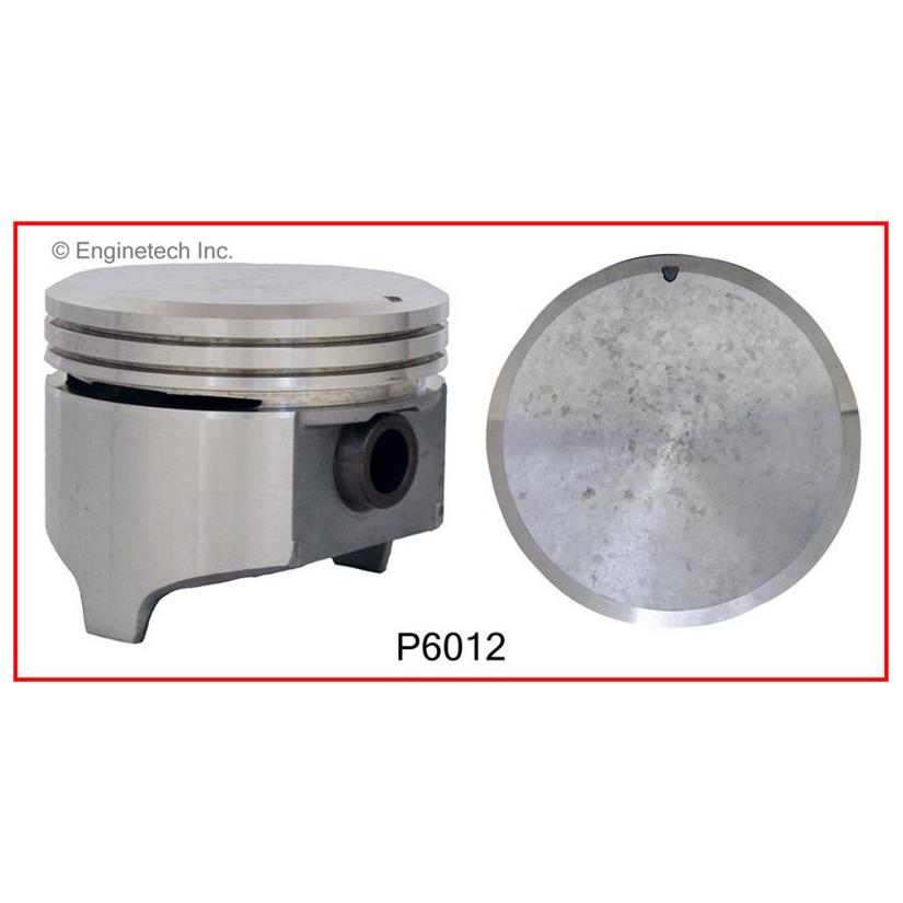 Enginetech P6012(8)060 Engine Piston Set Without Rings for 1977-1980 Buick and Pontiac Vehicles