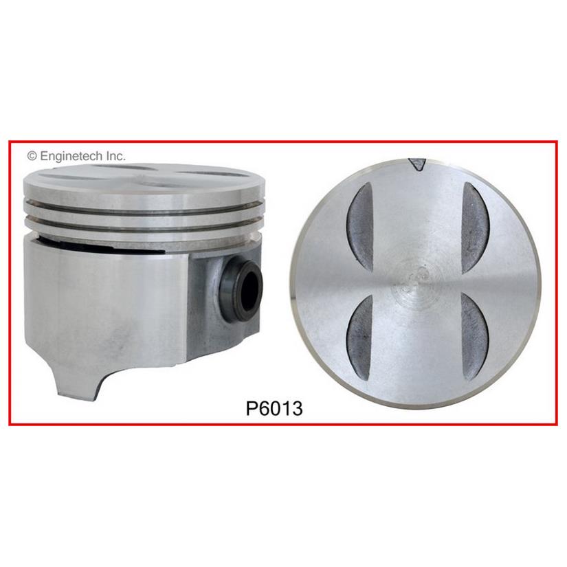 Enginetech P6013(8)060 Engine Piston Set Without Rings for Pontiac Models